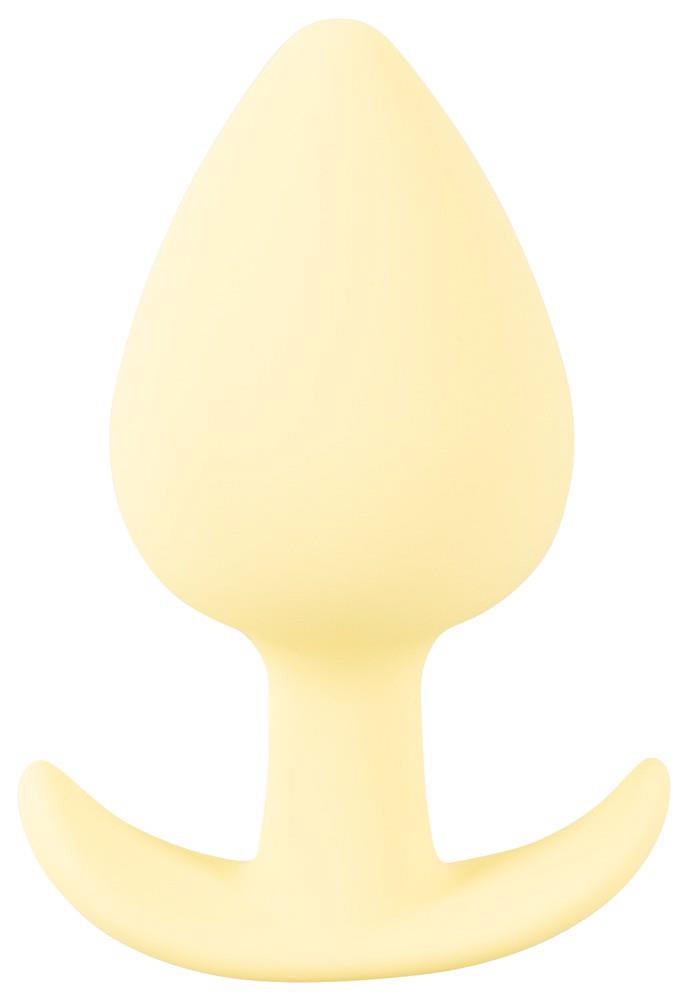 Plug anal Cuties din silicon galben 6,5 cm