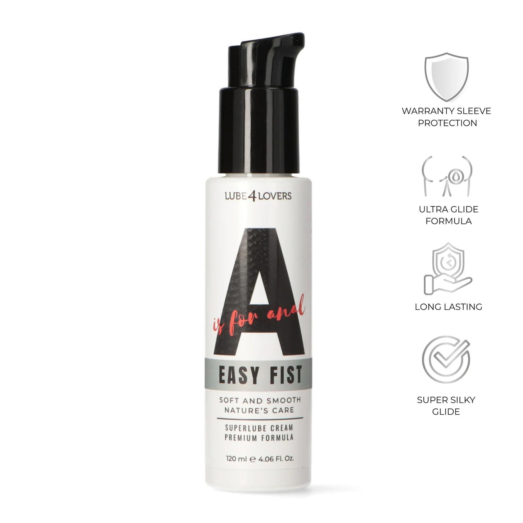 Lubrifiant anal cremos A este pentru un masaj ușor Lube4lovers 120 ml