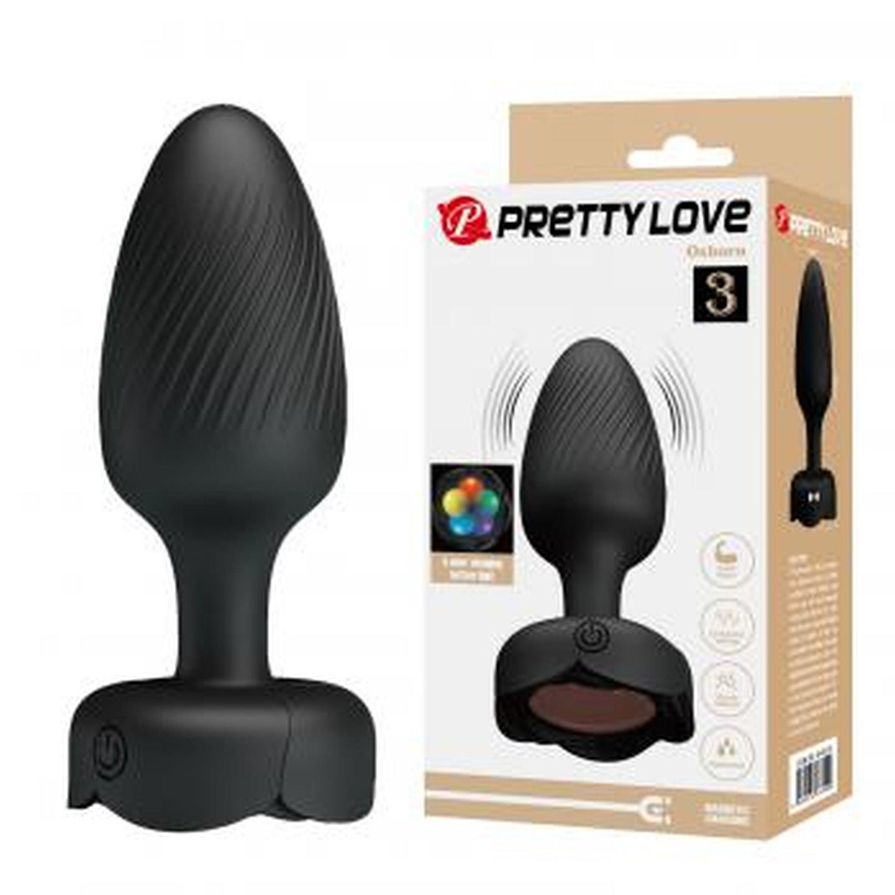Plug anal vibrant cu LED din silicon Pretty Love Osborn