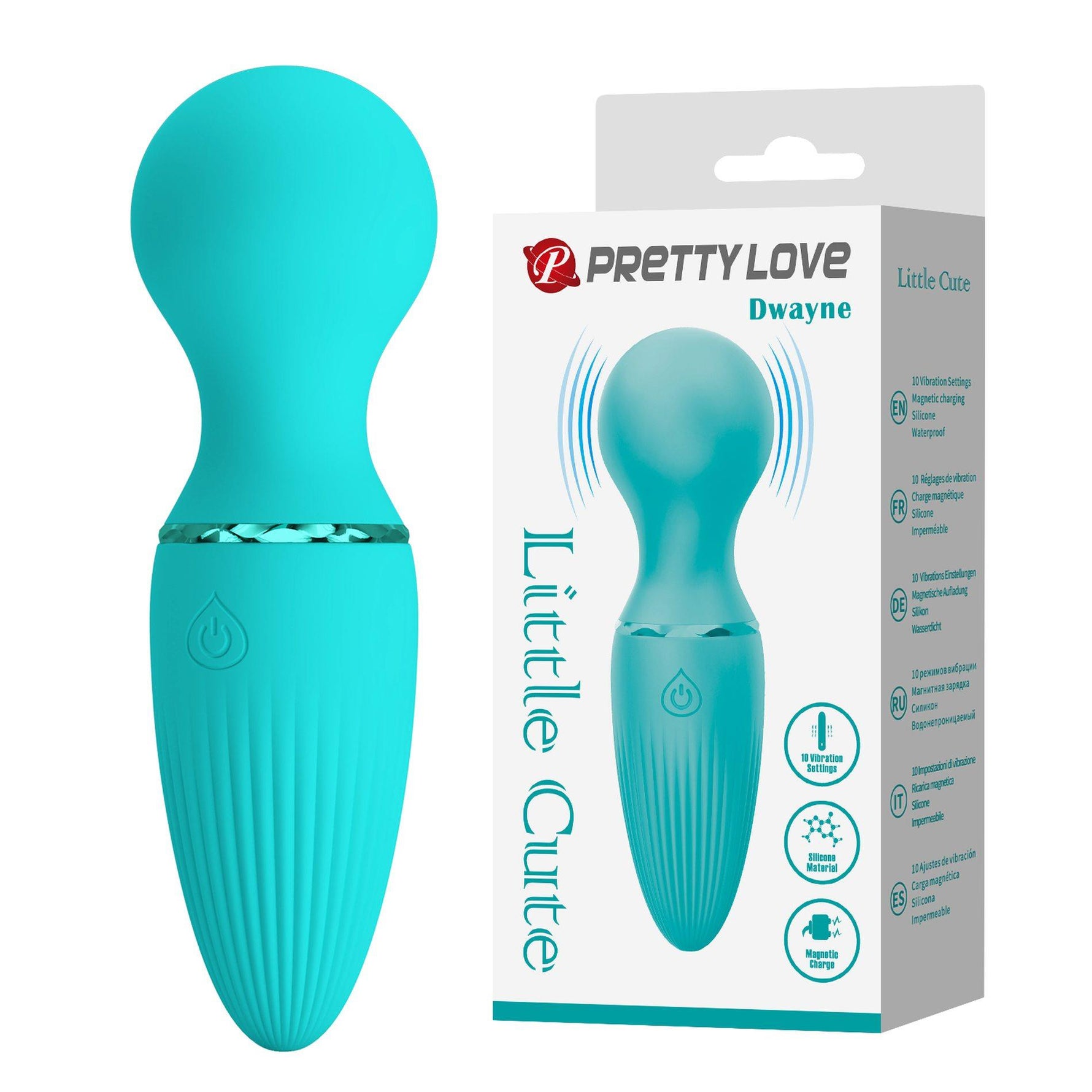 Vibrator mini din silicon Dwayne Pretty Love USB cu 10 moduri