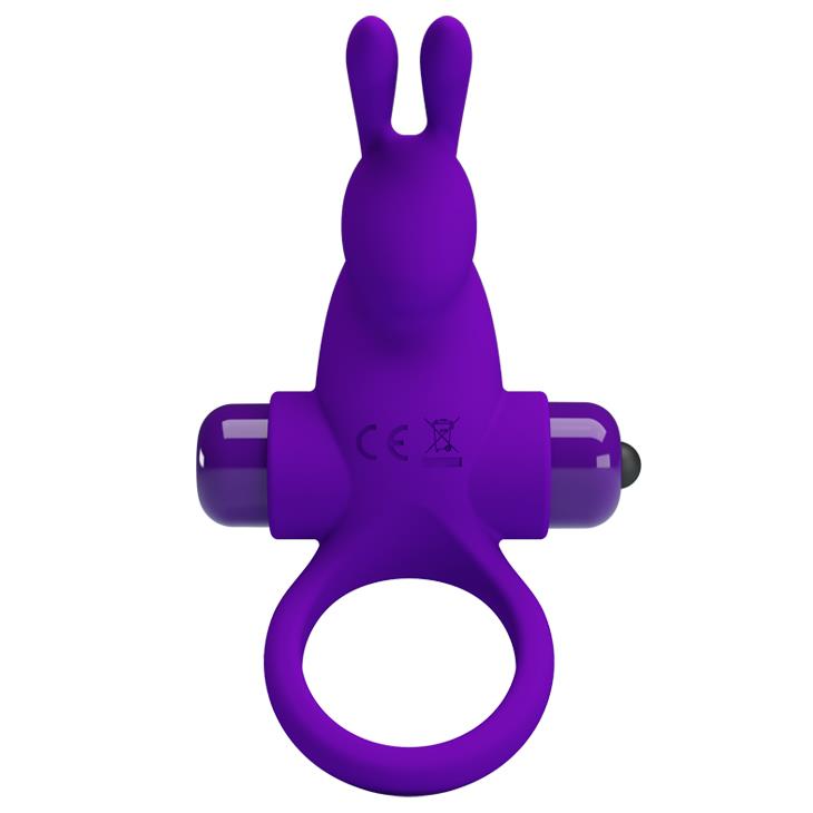 Inel vibrant Pretty Love, silicon, violet, 10 funcții