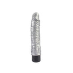 Vibrator realist Chubby Beau Silver, argintiu, 22 cm, DarkMuscle