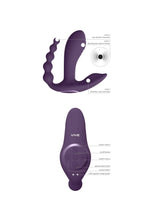 Vibrator anal Kata Vive violet cu telecomandă USB