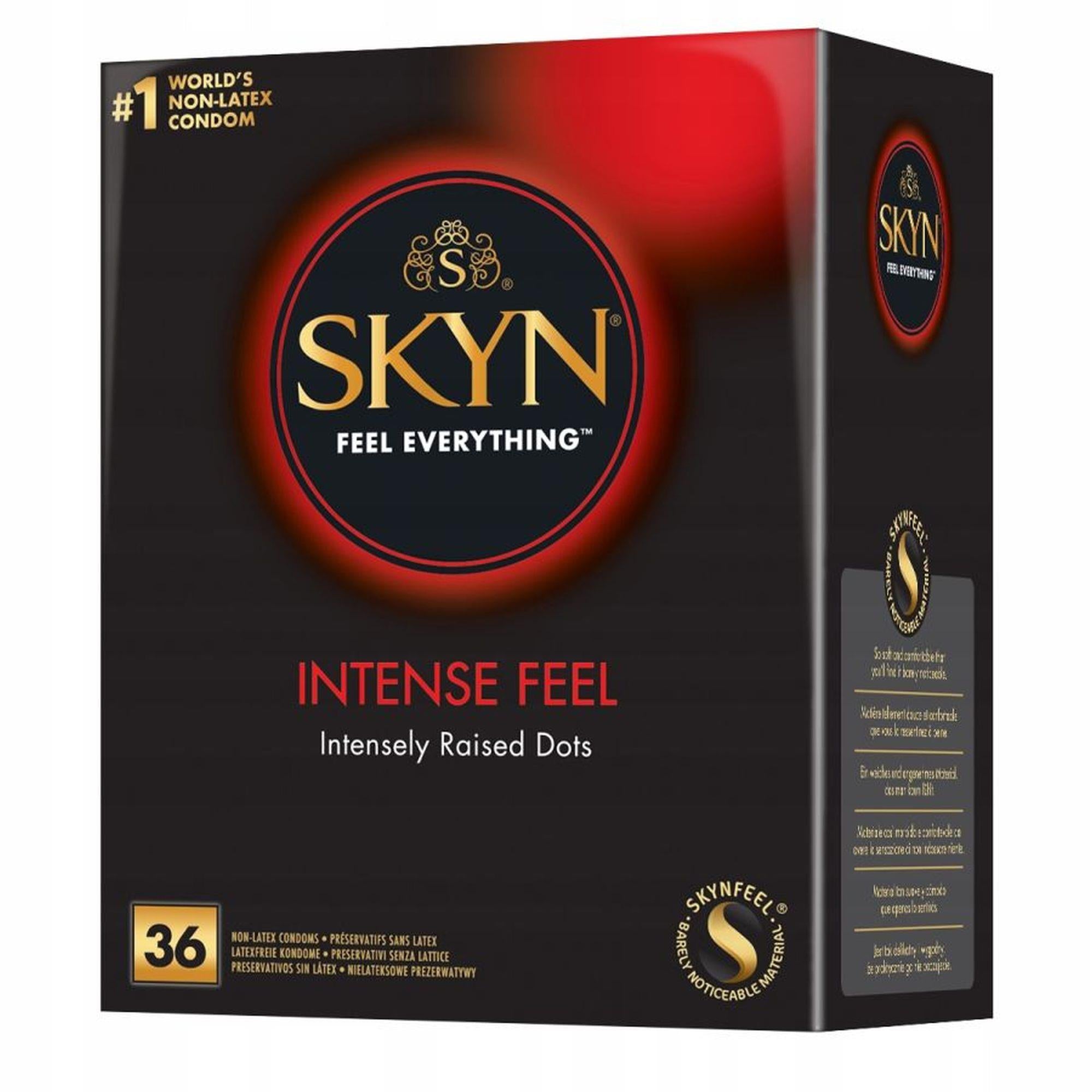 Prezervative SKYN Intense Feel fără latex 53 mm 36 bucăți