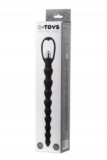 Lanț vibrator anal din silicon A-Toys, negru, 32,7 cm