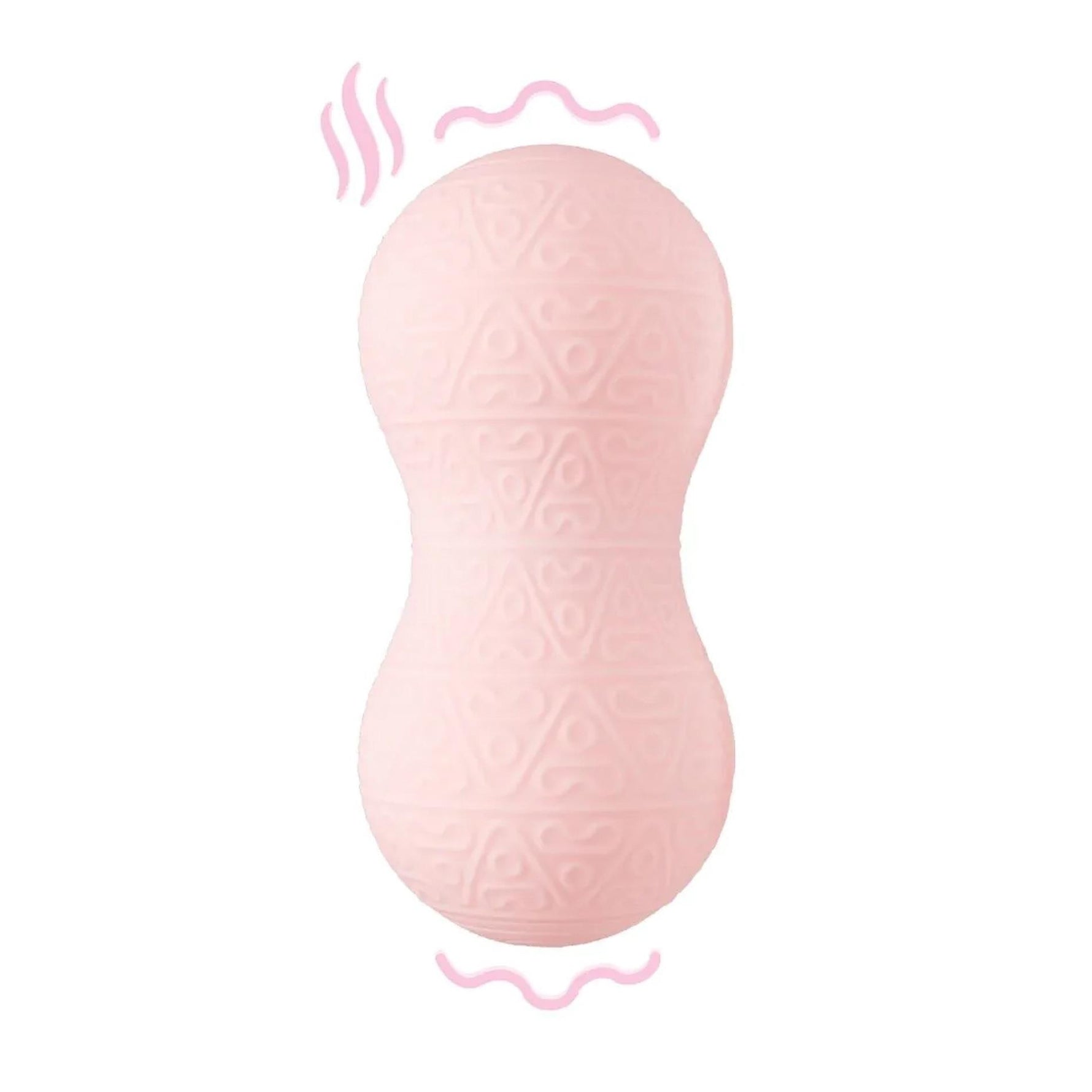 Loveline Aparat de masaj vibrant încălzit roz 17 cm