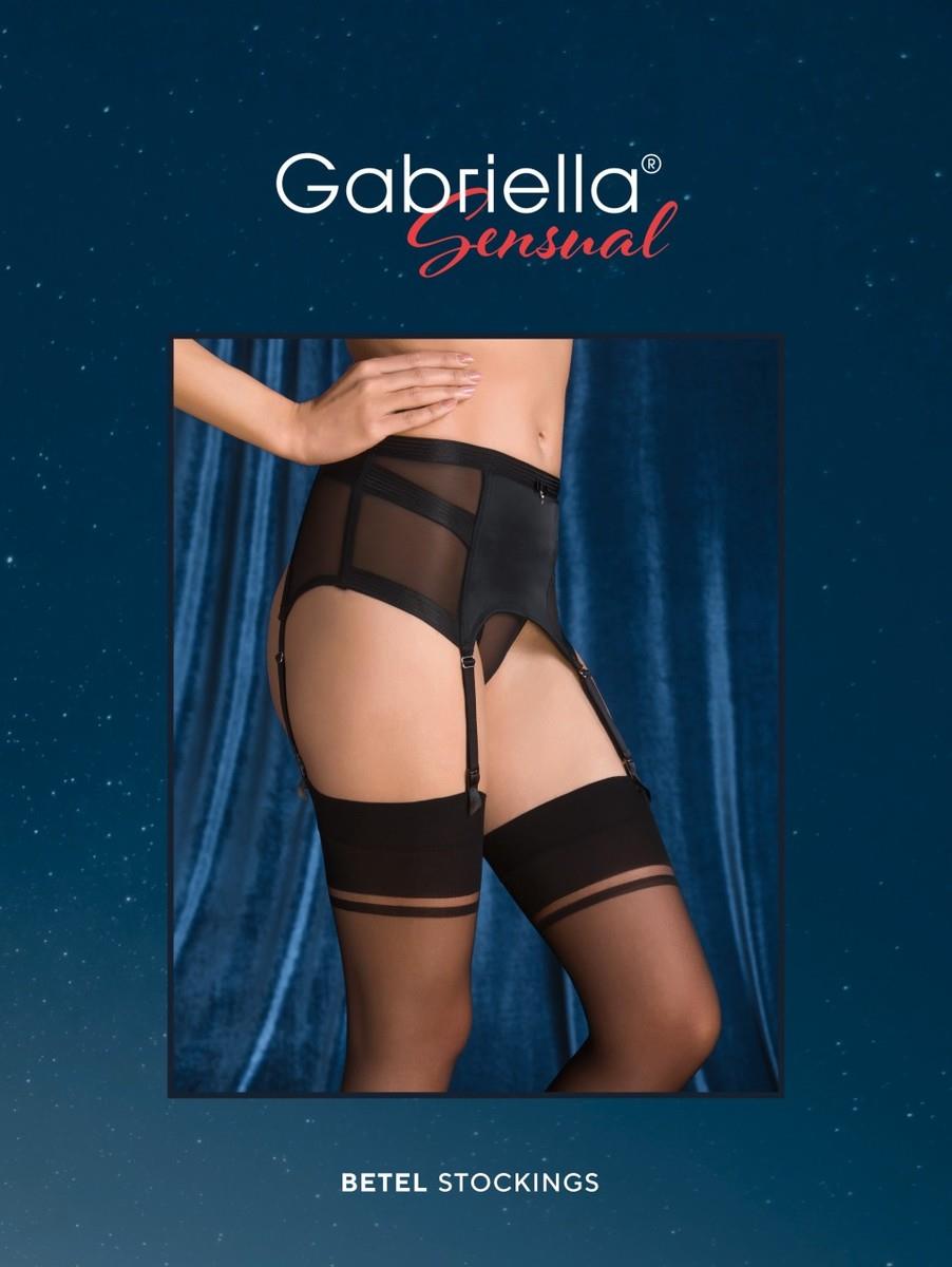 Ciorapi Betel Gabriella negri cu dantelă M/L 20 den
