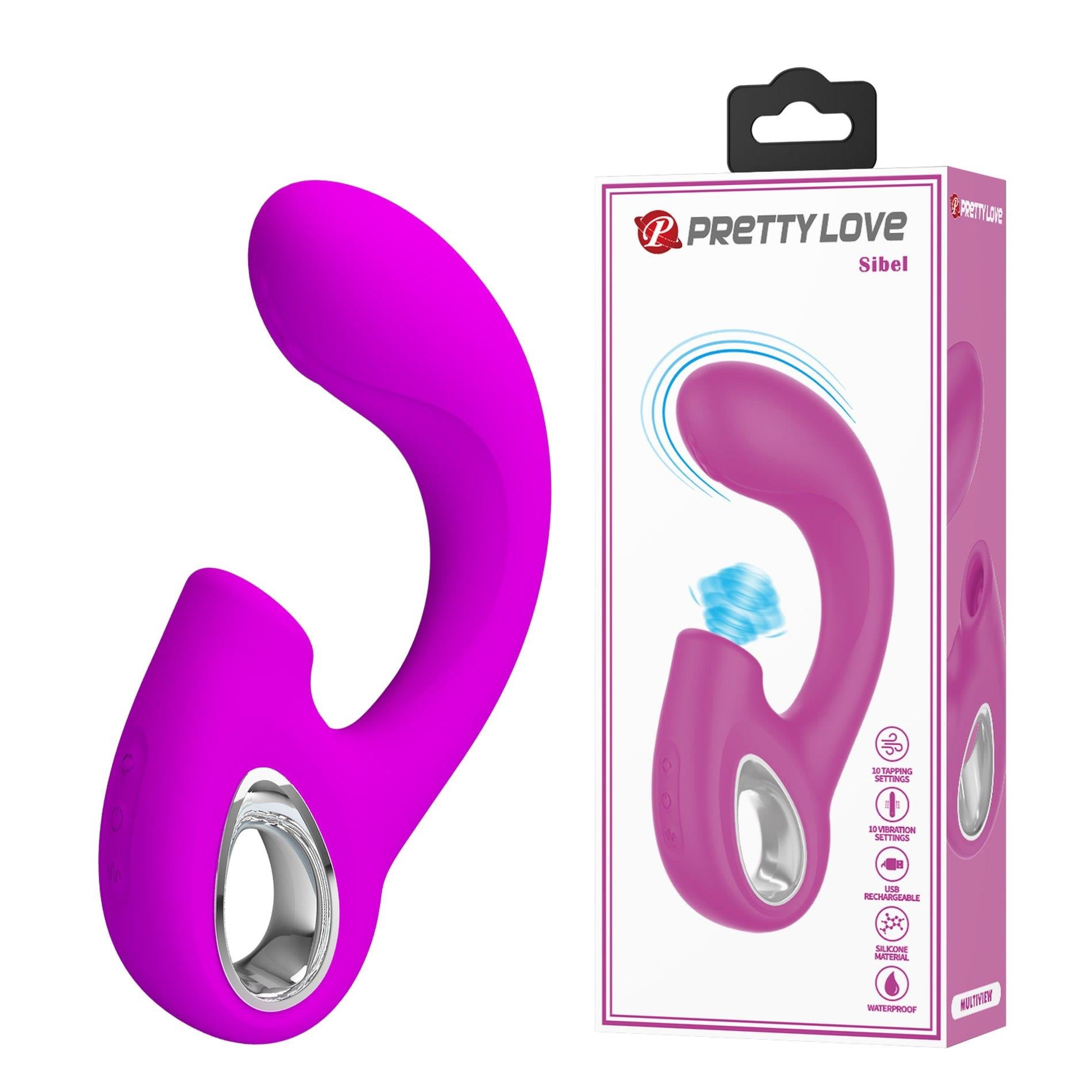 Stimulator clitoridian USB Sibel Pretty Love din silicon