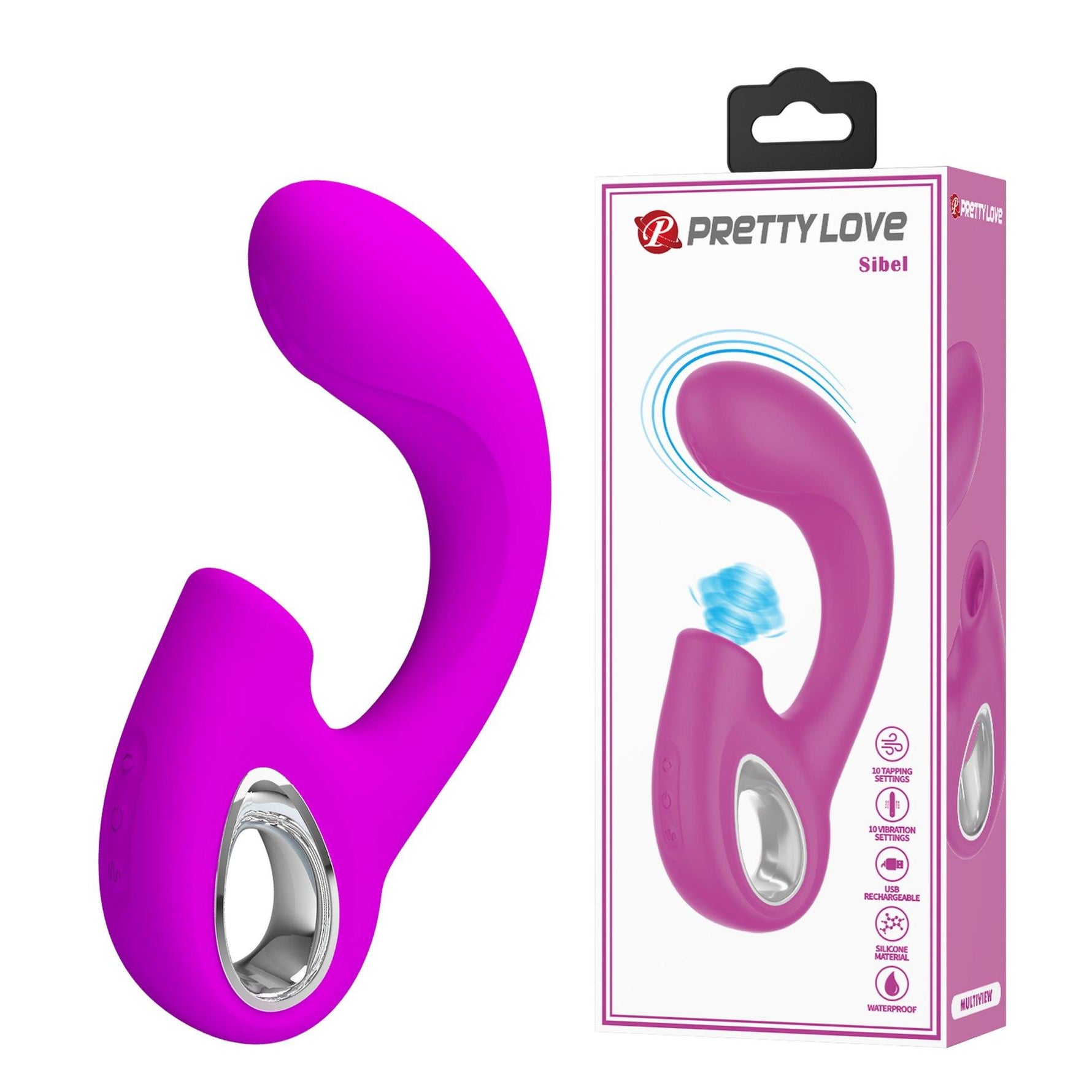 Stimulator clitoridian USB Sibel Pretty Love din silicon