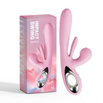 Vibrator Pink Bliss Bunny cu percuție din silicon, USB