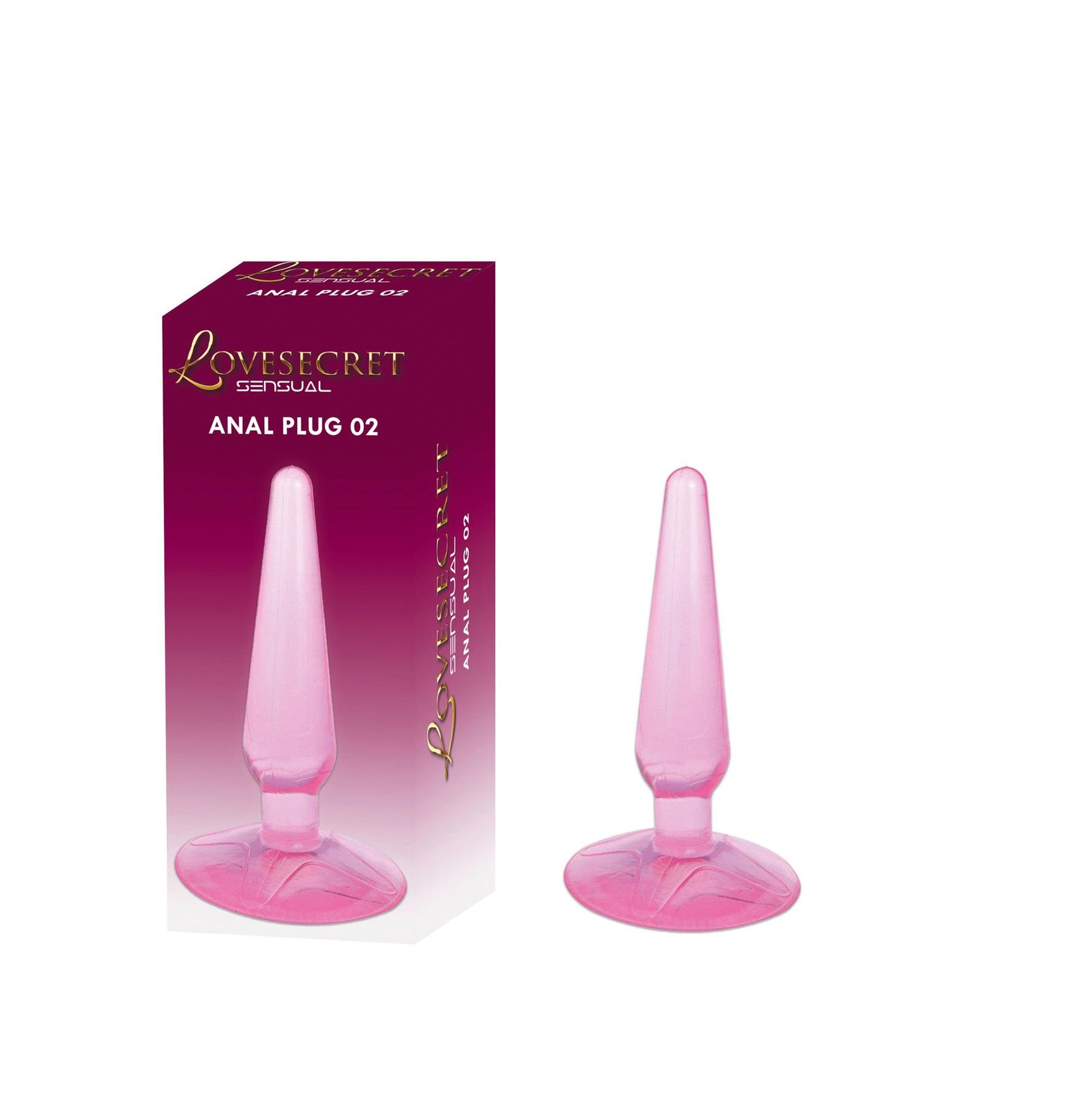 Plug anal Lovesecret cu ventuză, roz, 11 cm