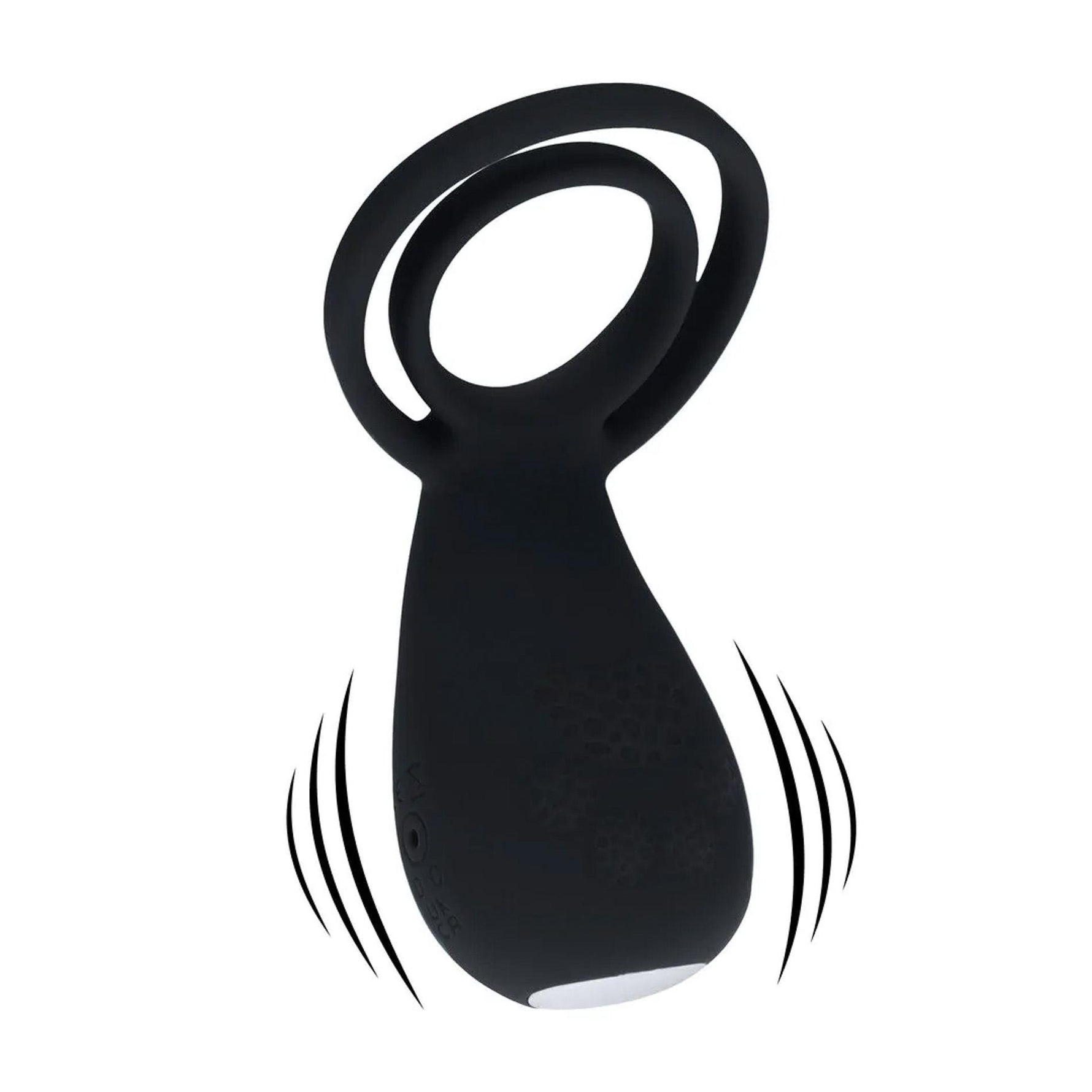 Inel vibrant pentru penis și testicule cu gheară - Negru