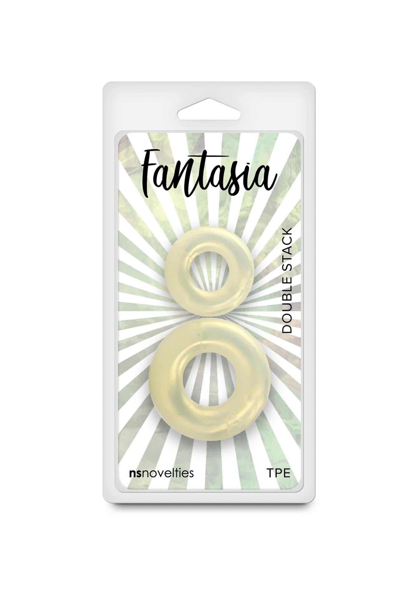 Inel pentru penis Fantasia Double Stack Galben