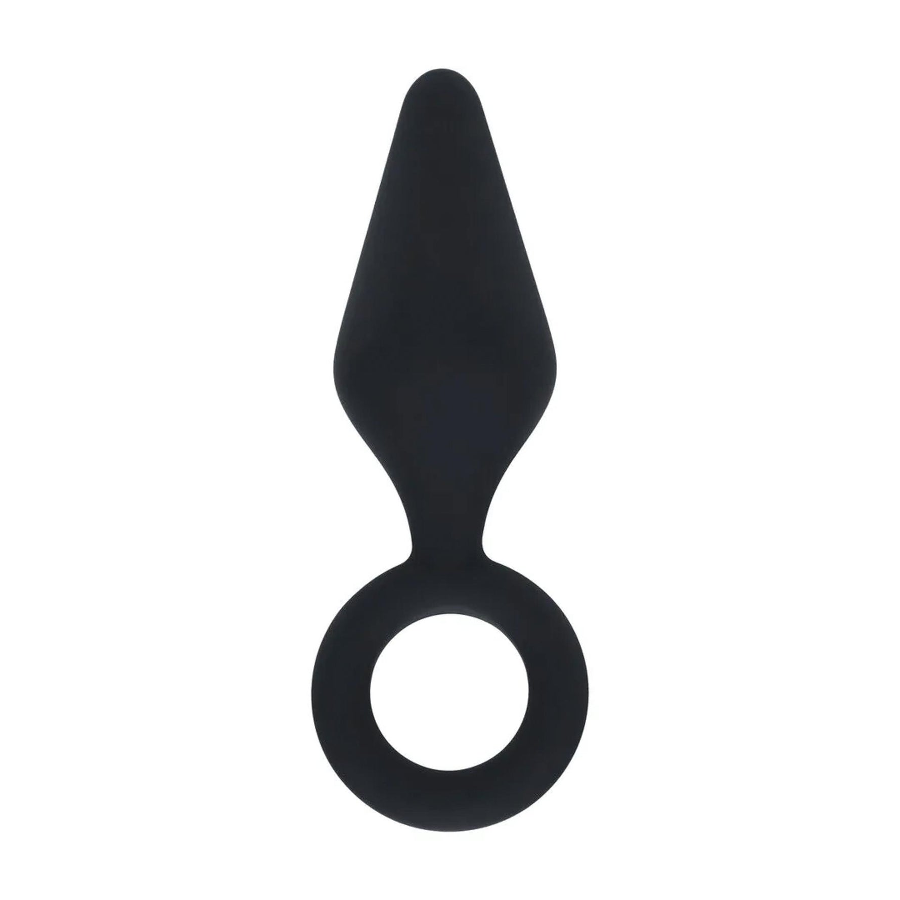 Dop anal din silicon cu buclă Levelz S negru 10cm