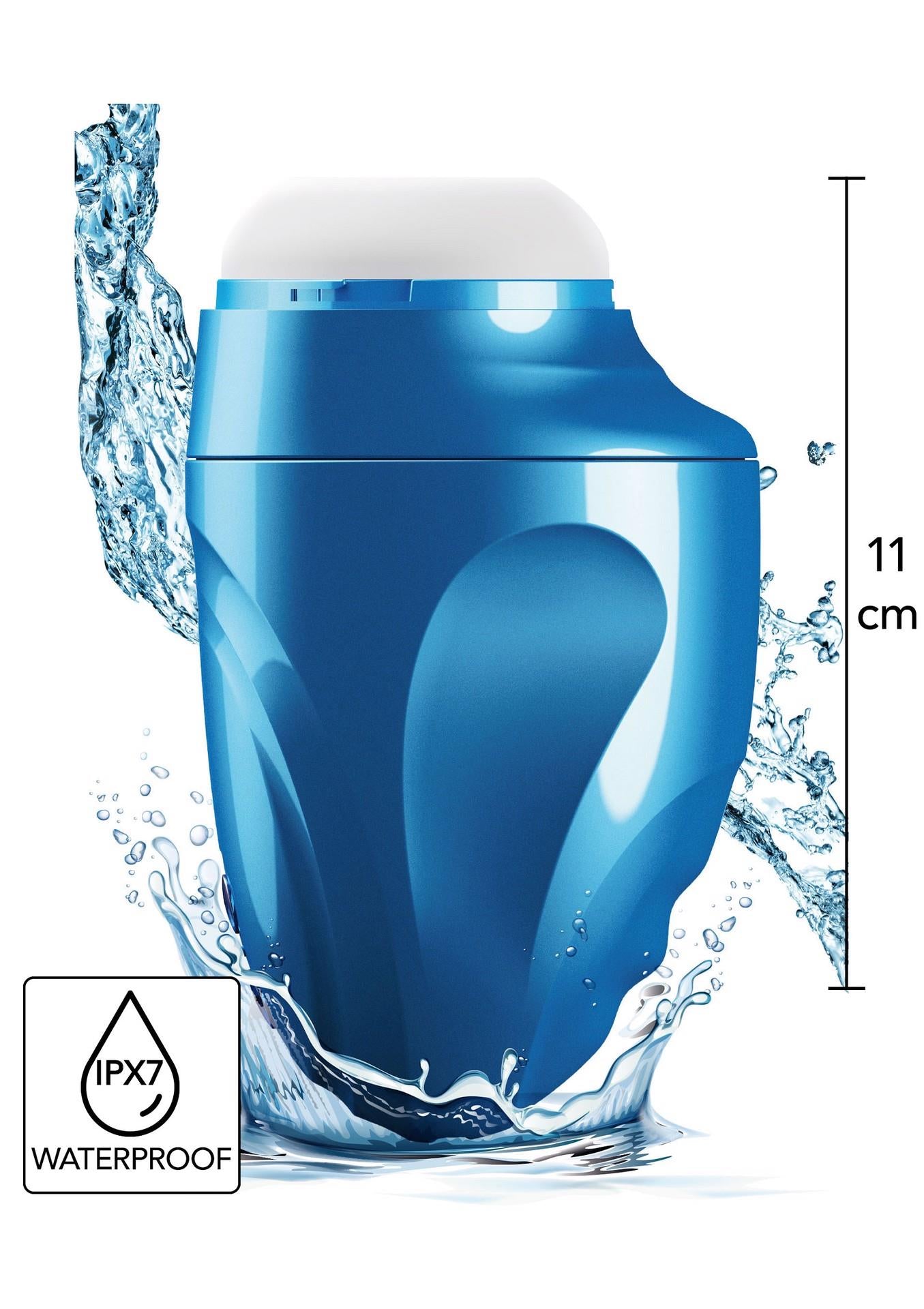 Masturbator vibrant Fusion X Aqua Bubble albastru