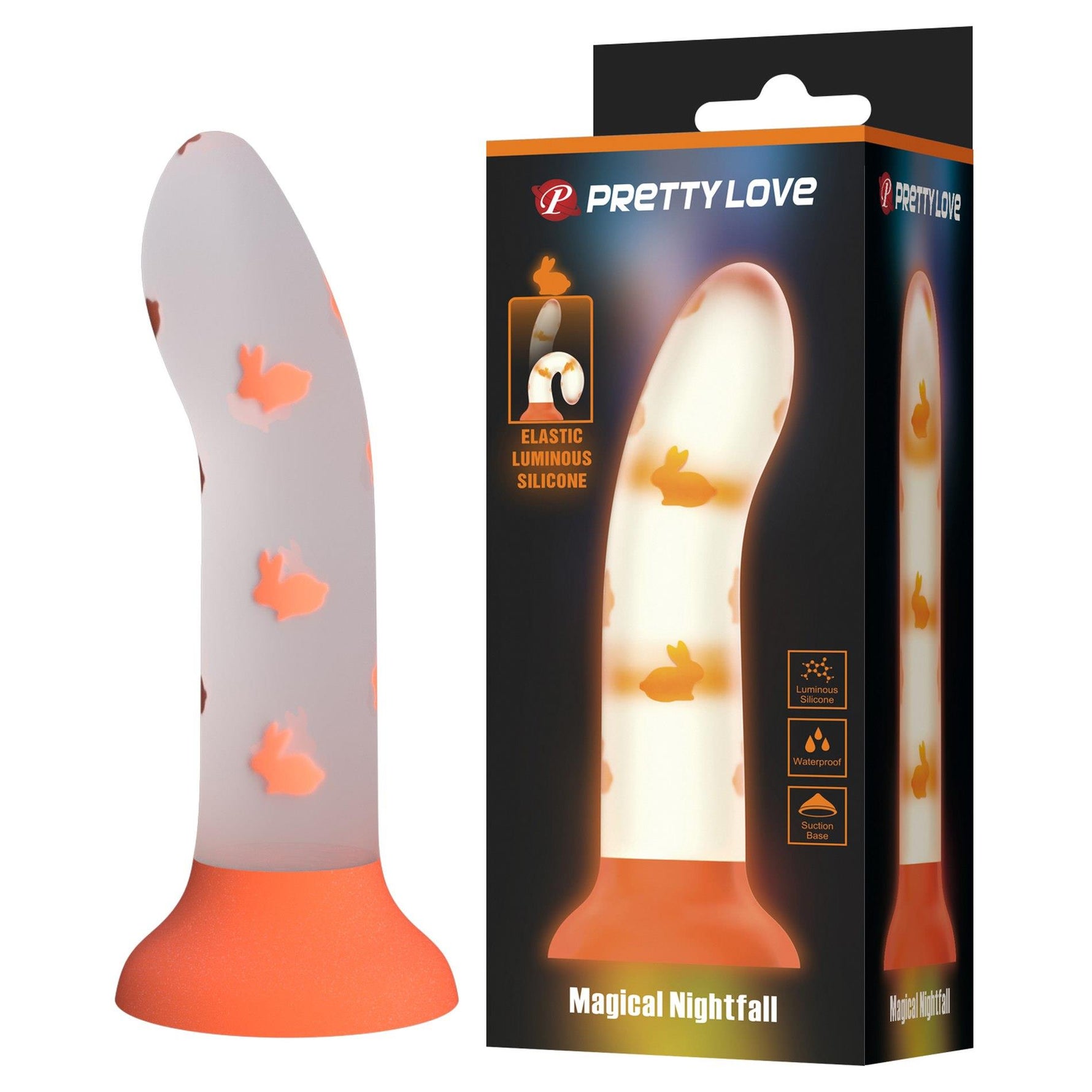 Dildo anal strălucitor Pretty Love Magical Nightfall cu ventuză