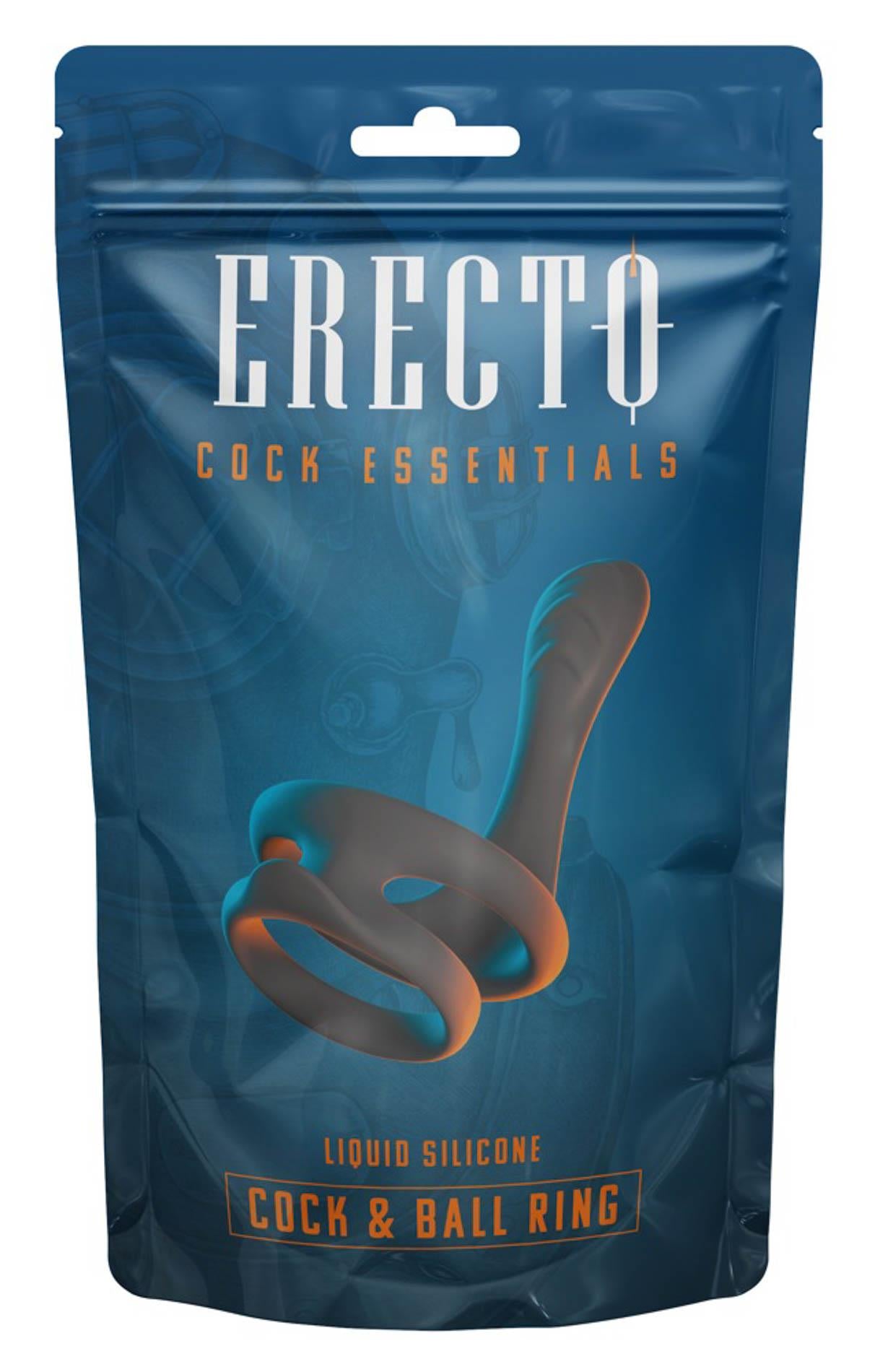 Inel pentru penis și testicule erecto cu stimulator de perineu din silicon