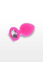 Plug anal Diamond Booty Jewel Crystal, roz, 9 cm