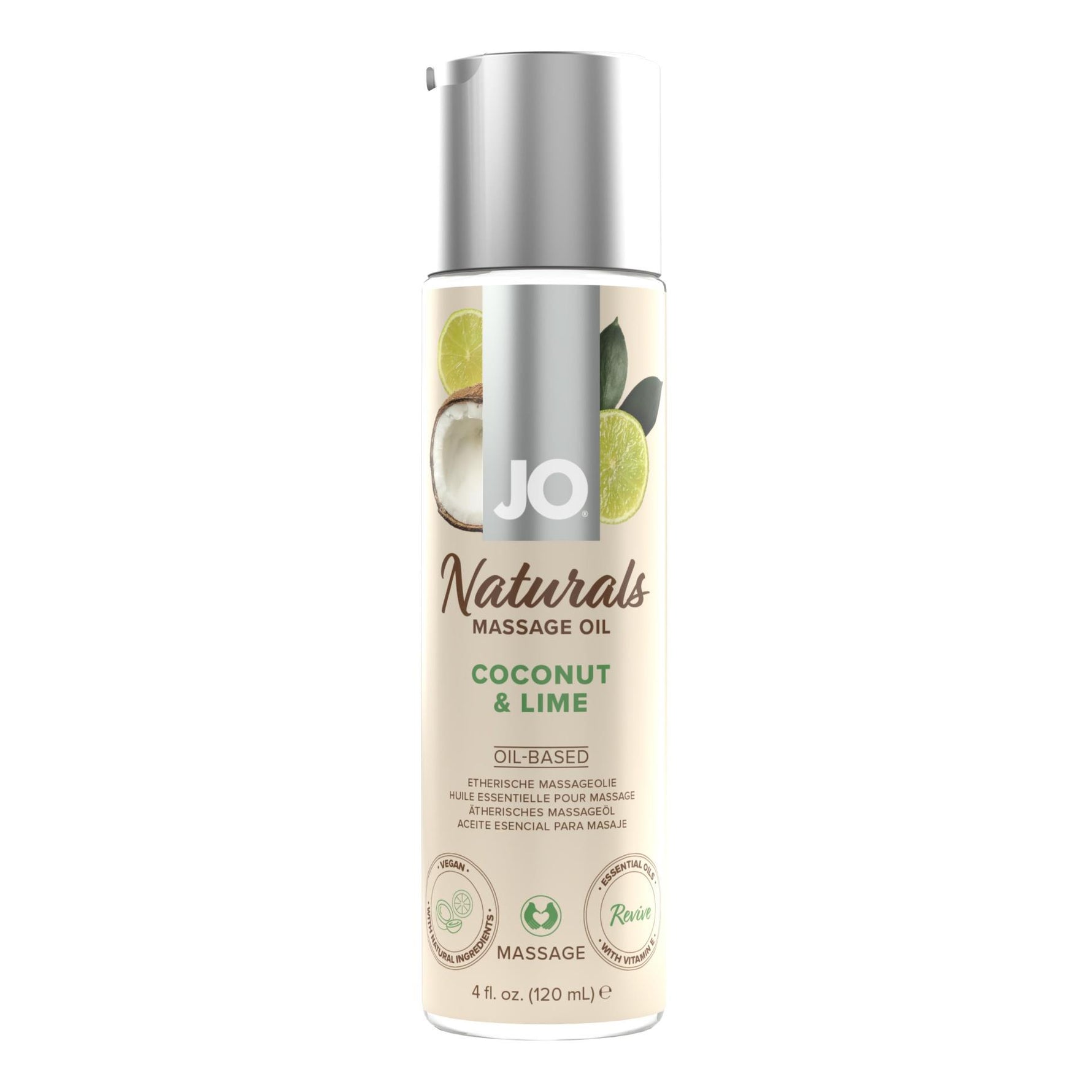 Ulei de masaj cu nucă de cocos și lime JO Naturals 120 ml