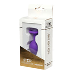 Dop anal din silicon Star Collection violet M 8,5 cm cu piatră