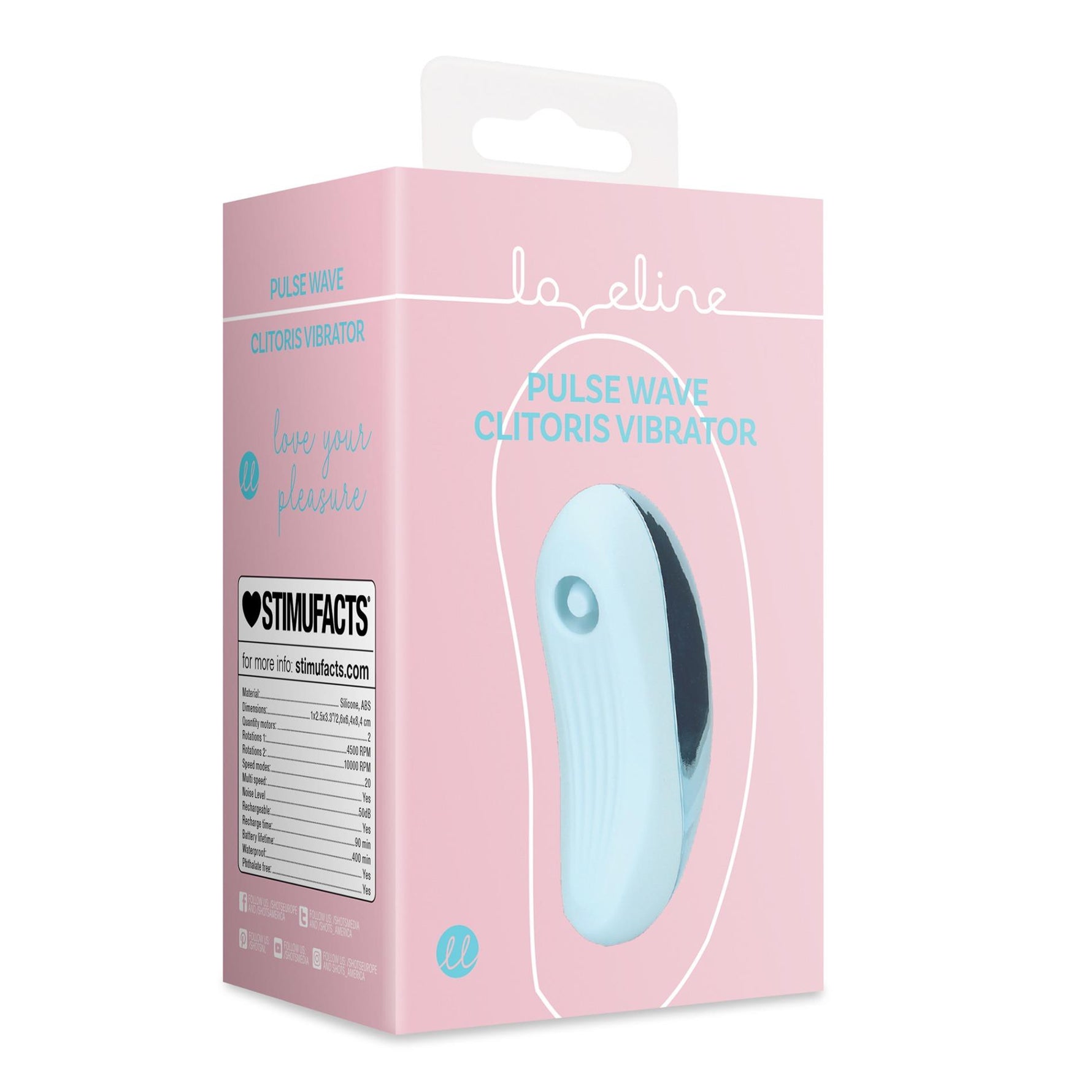 Vibrator clitoridian Loveline Pulse Wave cu 10 funcții