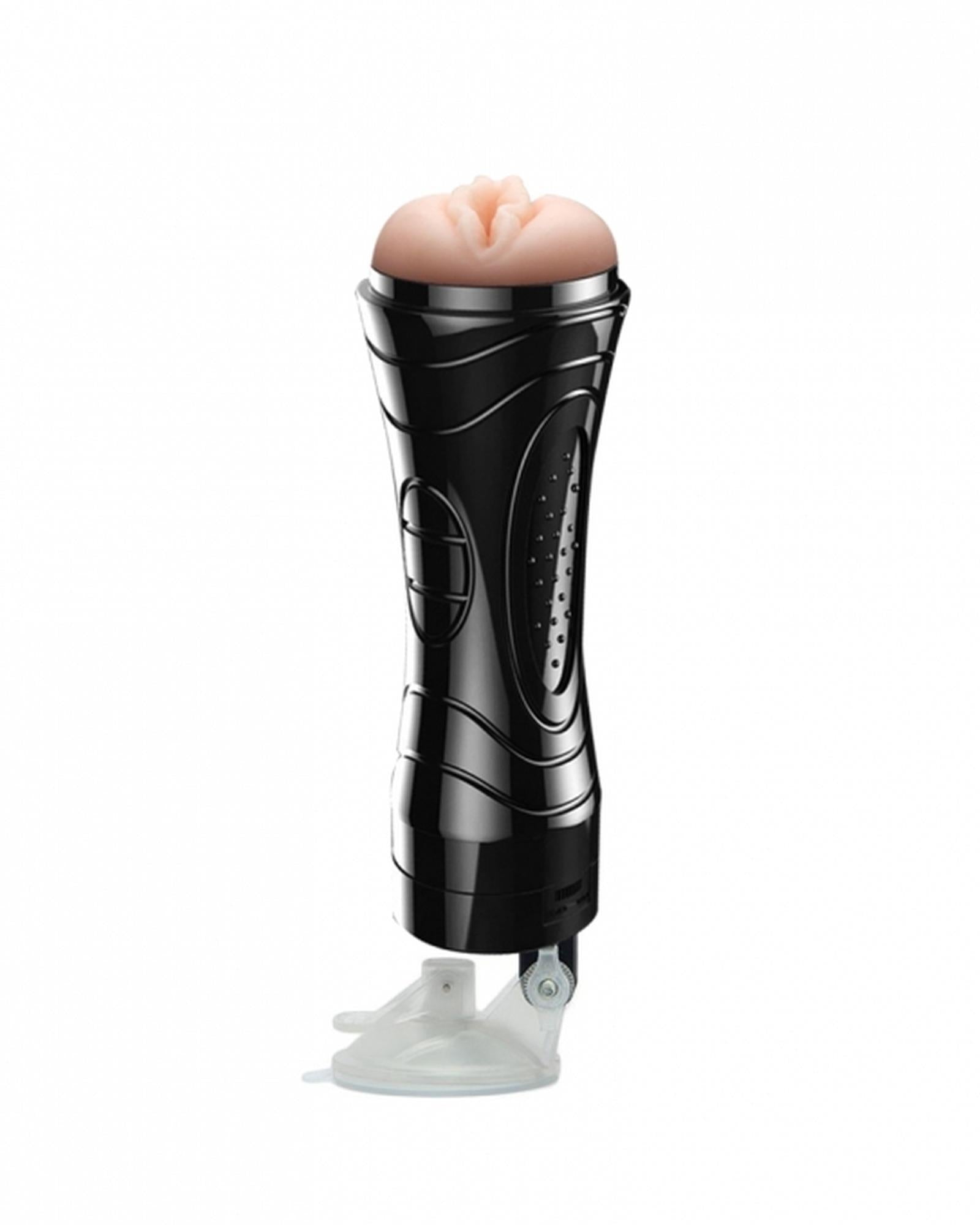 Masturbator vibrant de perete Quickies Power Escorts, negru, 24 cm