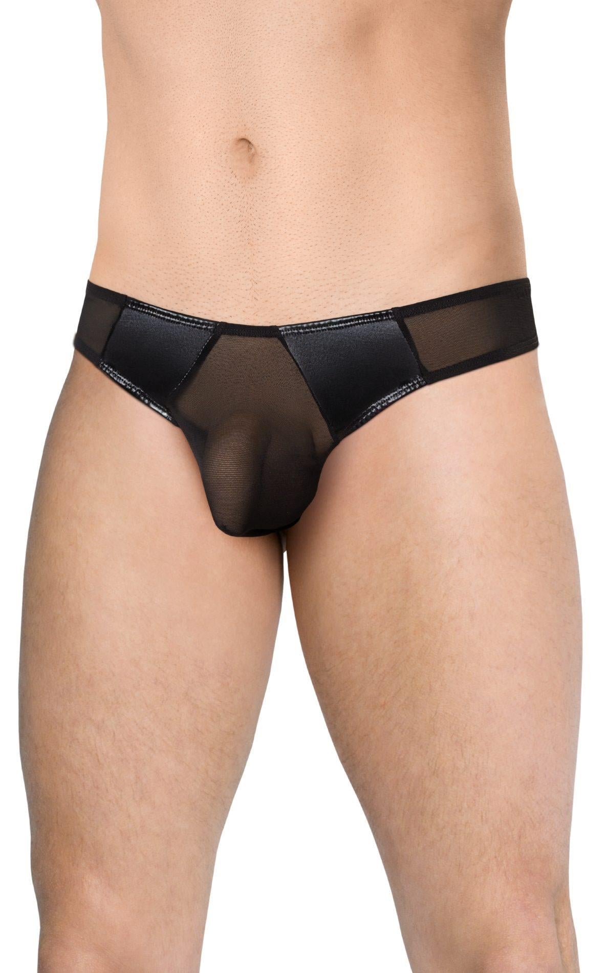 Tanga bărbătească cu croială SoftLine 4519 negru M/L