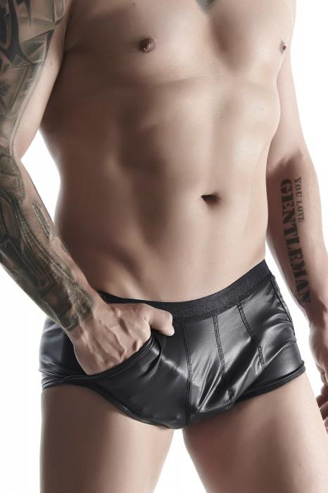 Pantaloni scurți Regnes Fetish Planet wetlook cu acces negru L
