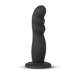 Strap-on realist din silicon EasyToys, negru, 13 cm