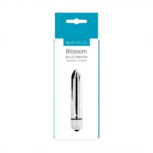 Vibrator tip bullet Me You Us Blossom argintiu 9,5 cm