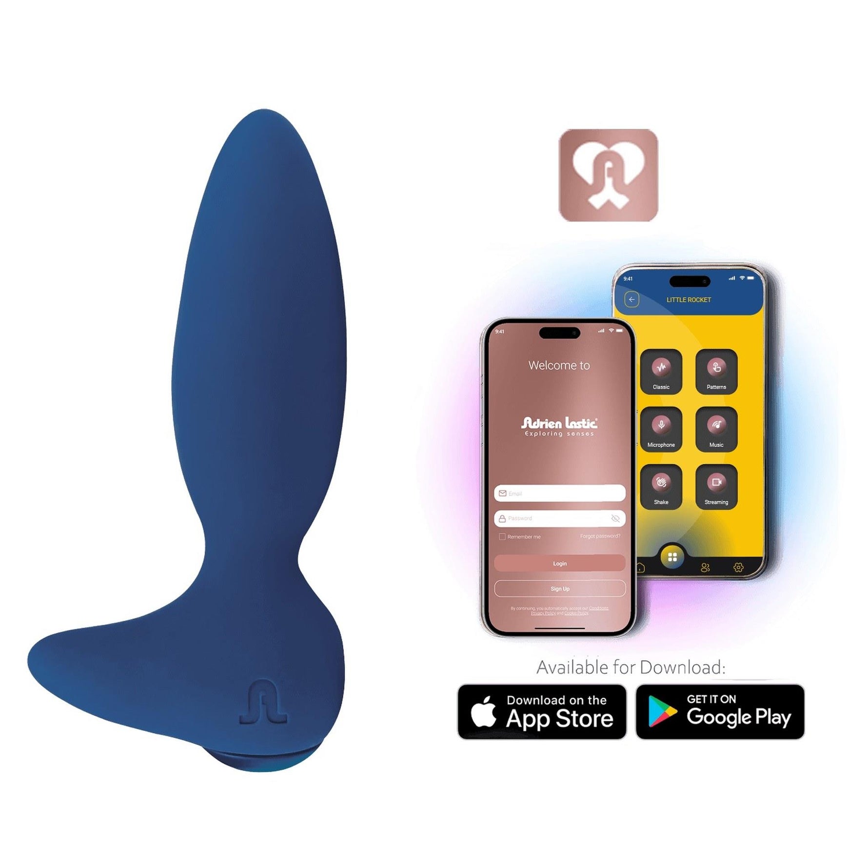 Plug anal vibrant Little Rocket II de la Adrien Lastic cu aplicație IPX7