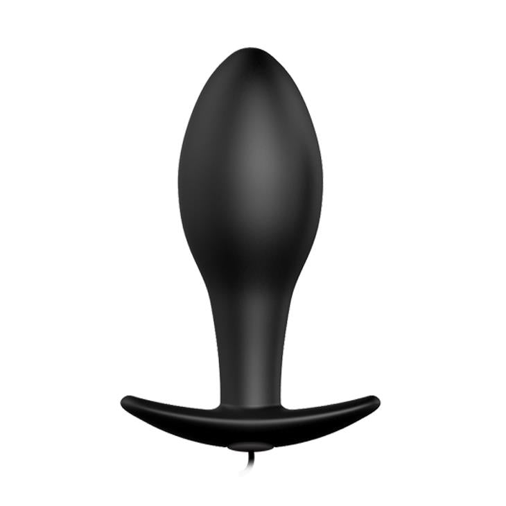 Dop anal vibrant Pretty Love din silicon, negru, 12 moduri, 8,5 cm