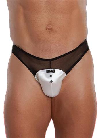 SoftLine 4467 tanga din plasă alb M/L