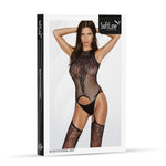 Body-ciorap SoftLine 2067 din dantelă, negru, mărime unică