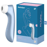 Stimulator clitoridian fără atingere Satisfyer Pro 2+, albastru, cu USB