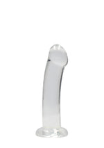 Dildo RealRock transparent, nerealist, cu ventuză, 17 cm