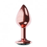 Plug anal metalic Diamond Shine, L, auriu-roz, 8,3 cm