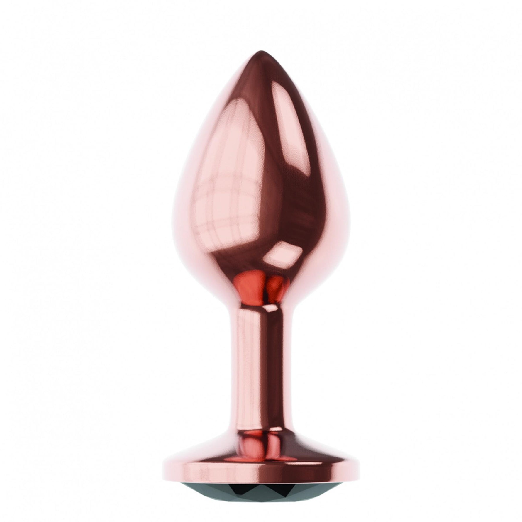 Plug anal metalic Diamond Shine, L, auriu-roz, 8,3 cm