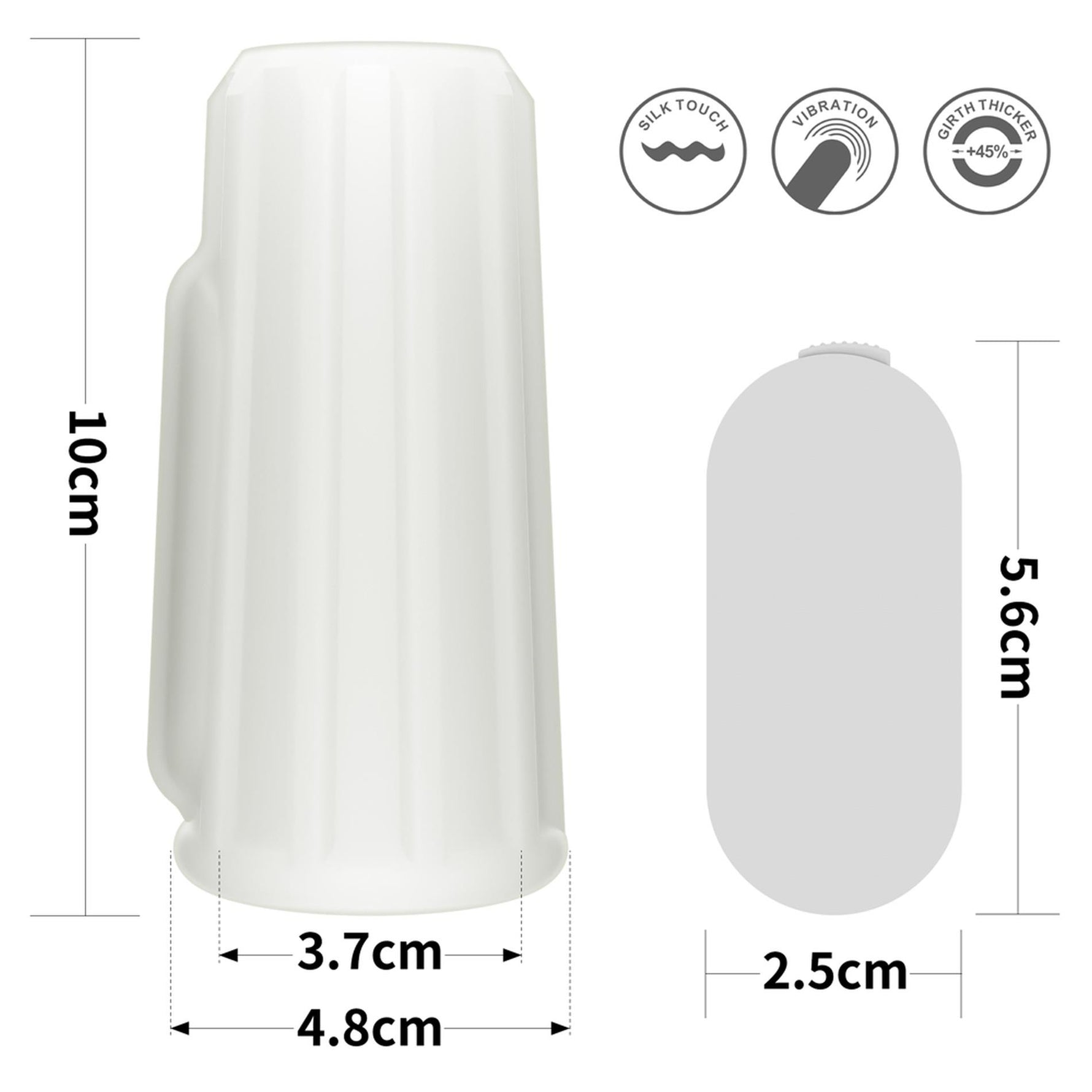Inel vibrant pentru penis Ridge Knights Lovetoy, alb