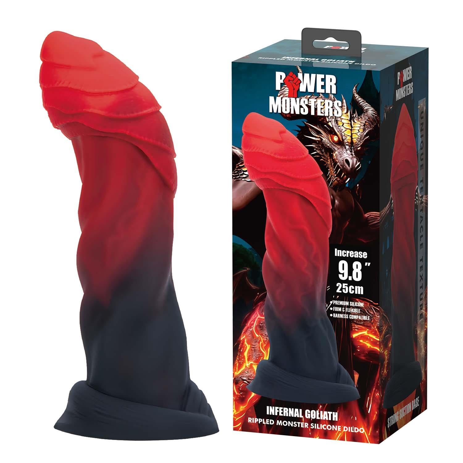 Dildo din silicon Power Monsters Infernal Goliath 25 cm