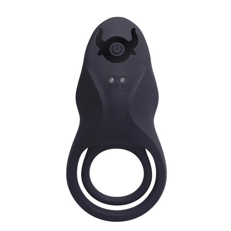 Inel vibrator dublu Hermes Fantasy Silicon USB cu telecomandă