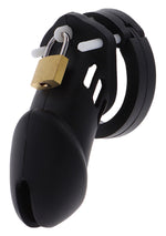 Centură de castitate Hidden Desire din silicon, mare, neagră, 9 cm