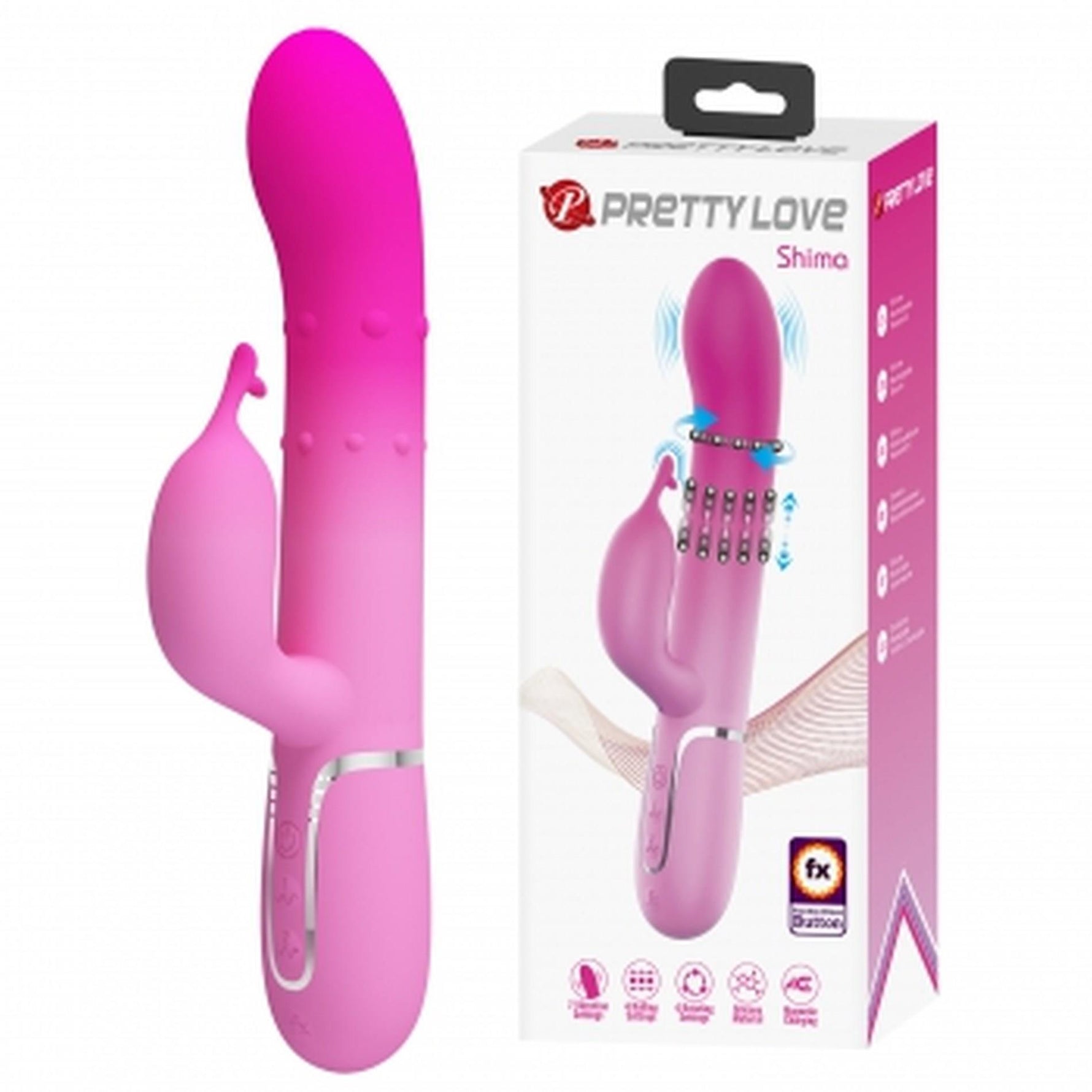 Vibrator Pretty Love Shima Bunny cu 7 vibrații și 4 rotații