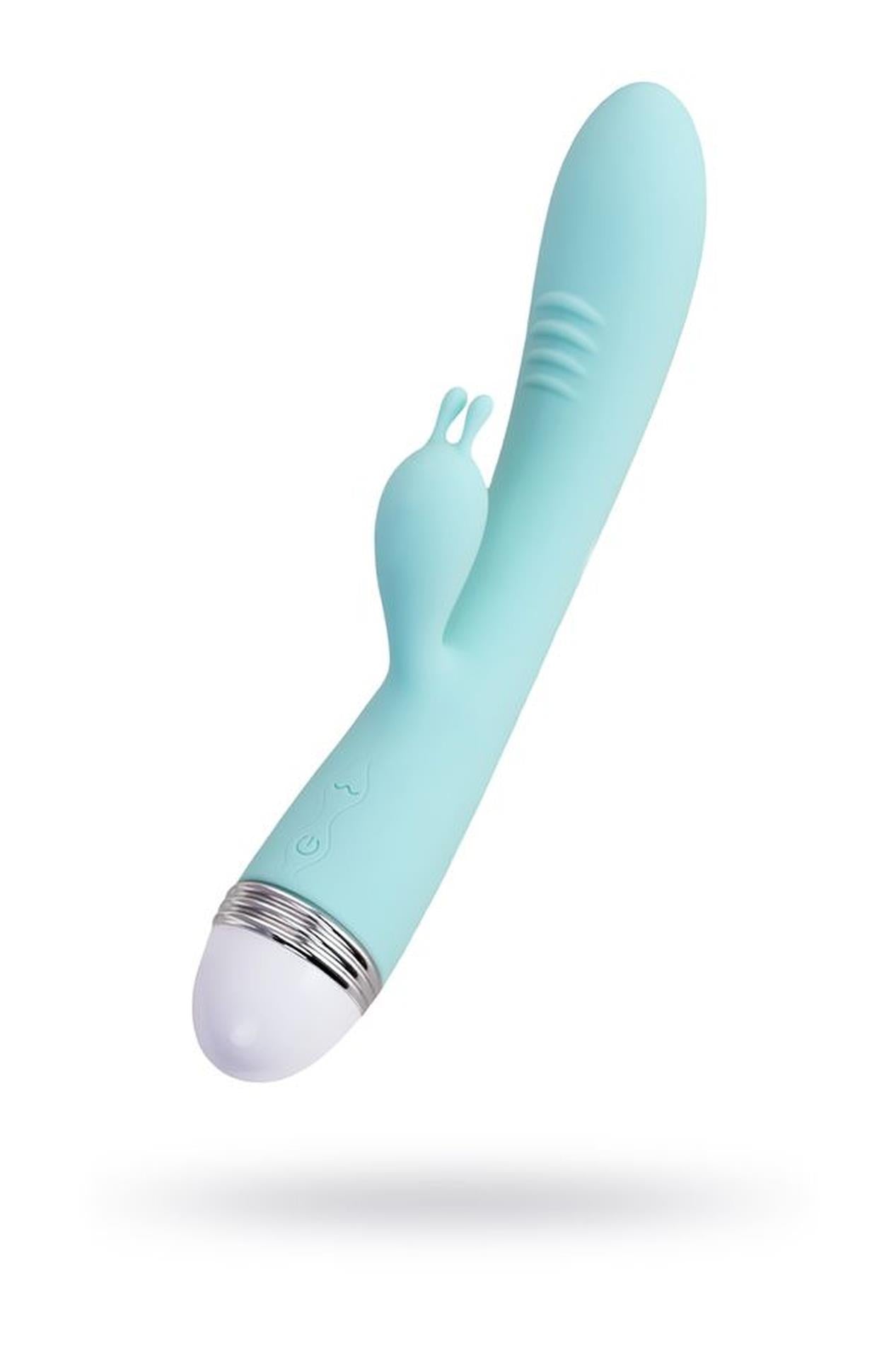Vibrator iepure Flovetta Iris, silicon, mentă, USB, 22 cm