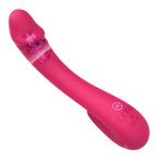 Vibrator Vibey pentru punctul G, flexibil, roz, USB, 19 cm