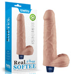Dildo vibrant realist cu USB Lovetoy Real Softee 23 cm Flesh