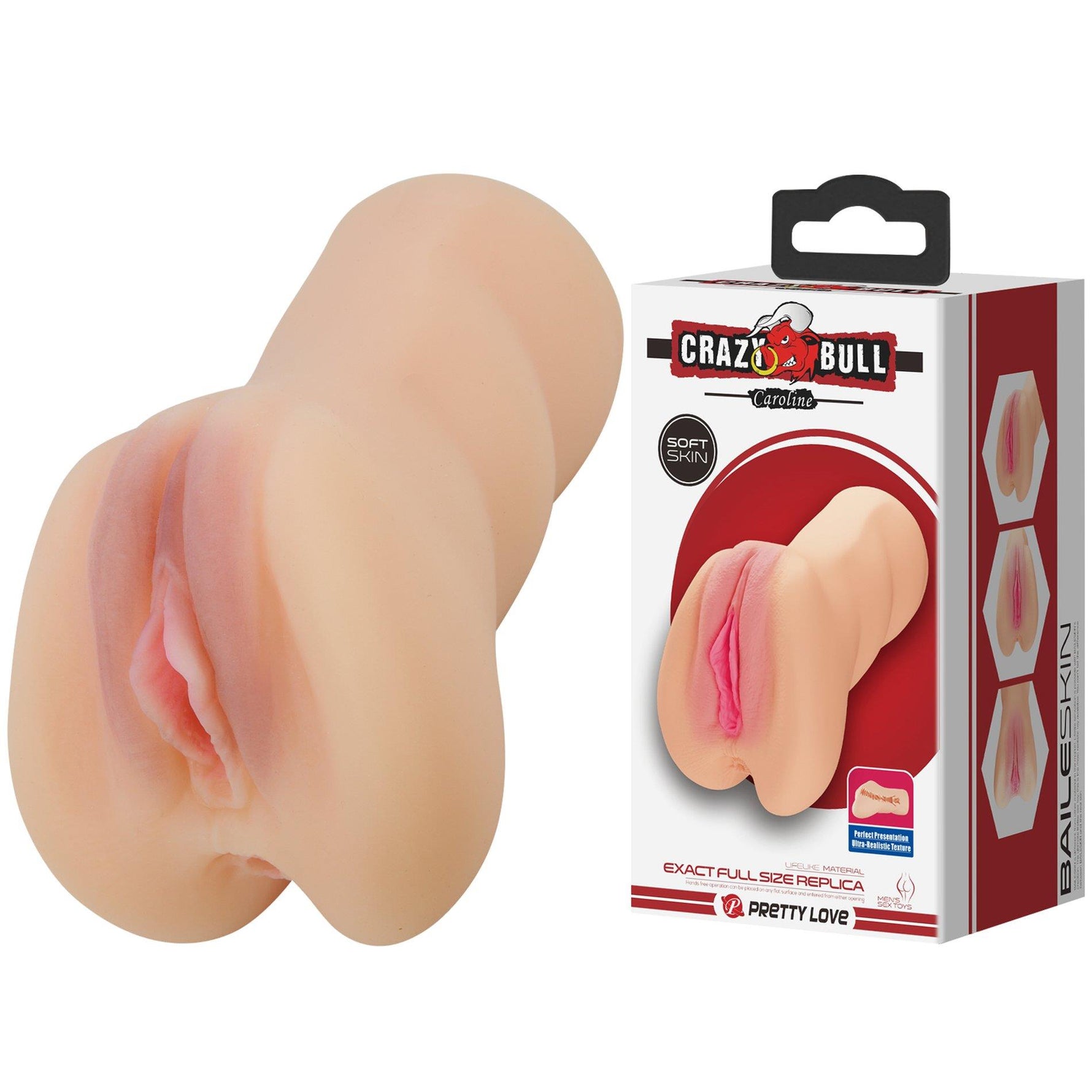 Masturbator dublu Crazy Bull Caroline TPR