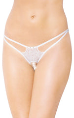 SoftLine 2454 tanga din dantelă alb S/L