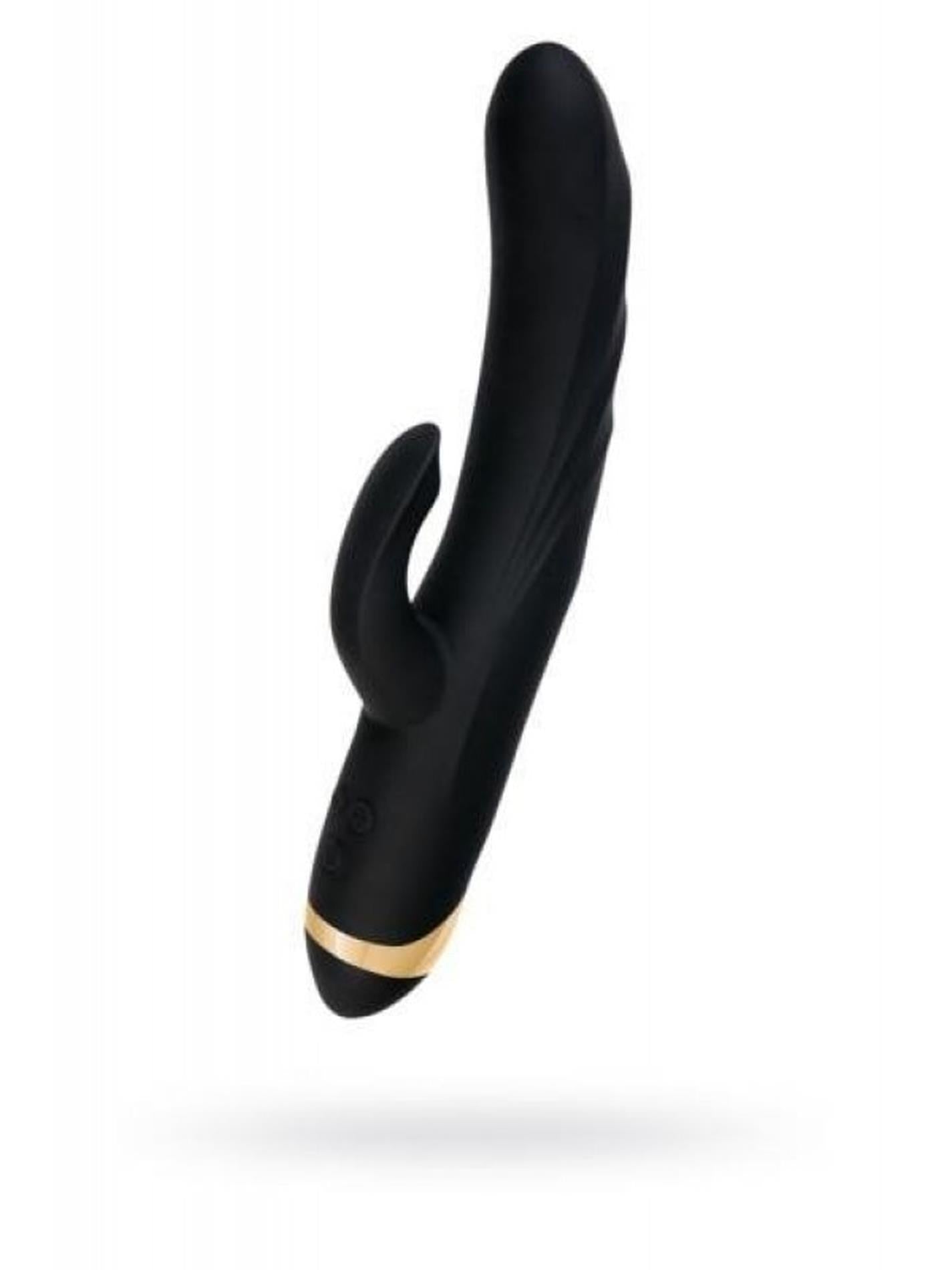Vibrator WANAME D Splash Thunder din silicon, model iepuraș, negru