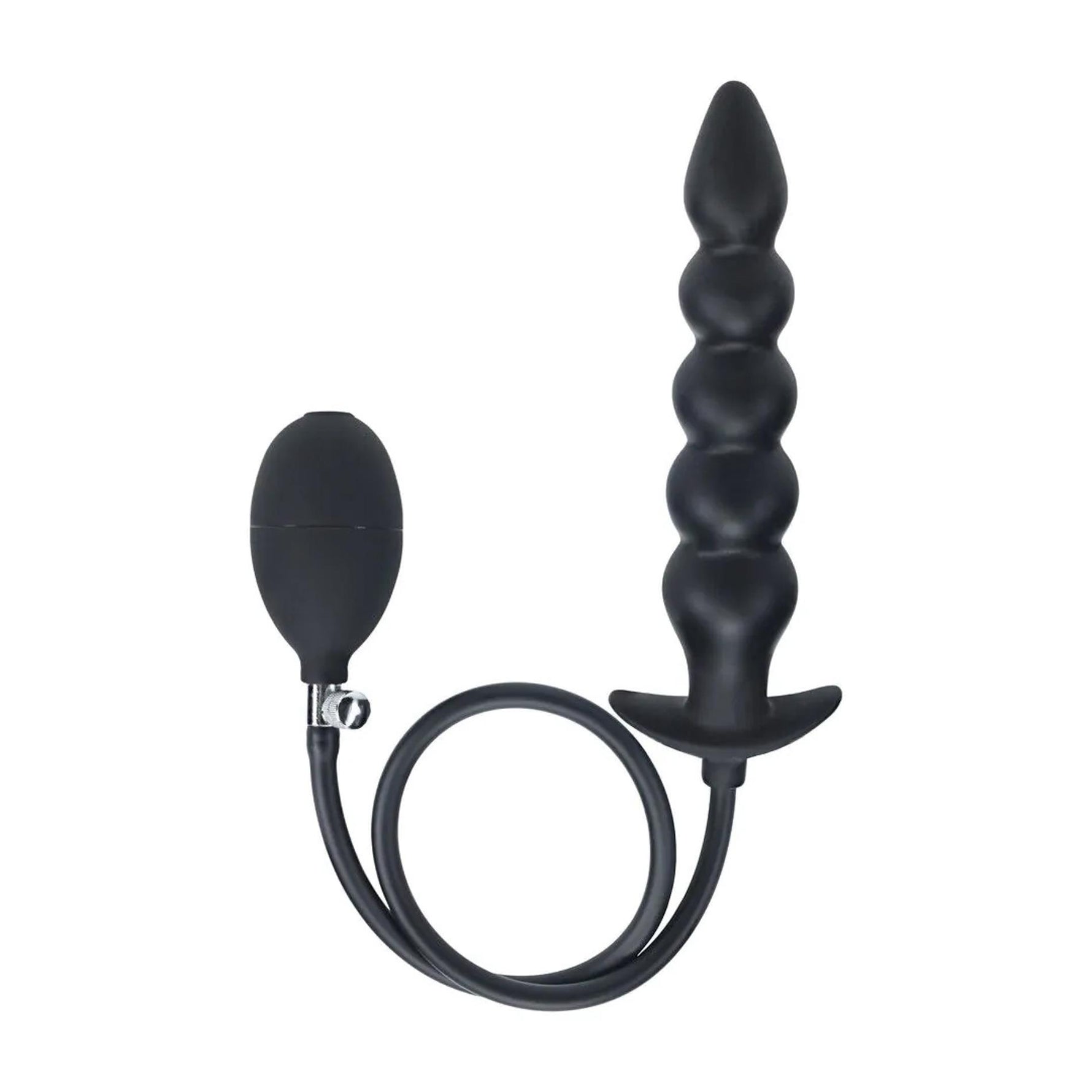 Dop anal gonflabil cu minge Levelz by Shots, silicon, negru